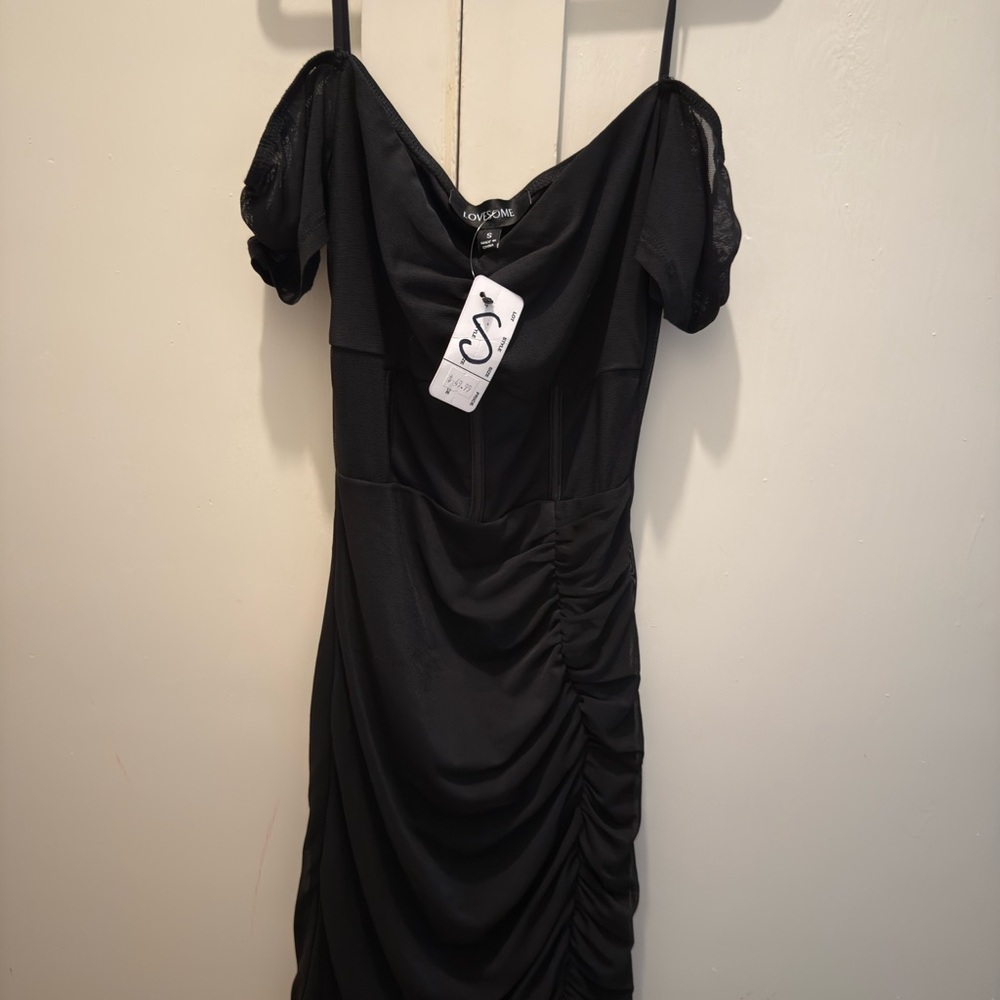 Elegant Black Off-Shoulder Dress